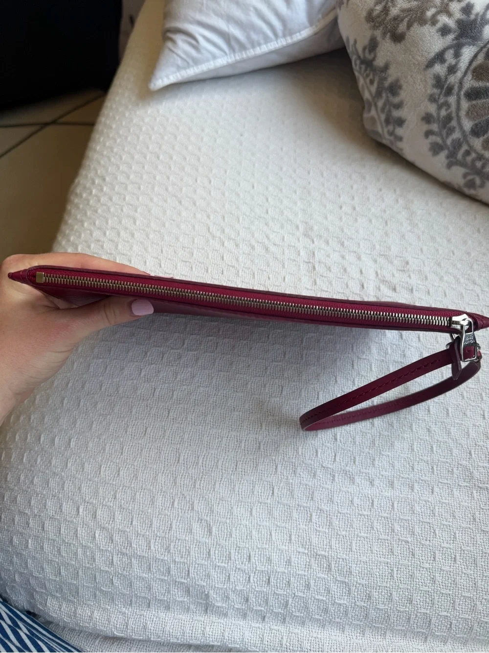 Louis Vuitton Fuschia Epi Leather Wristlet Pouch